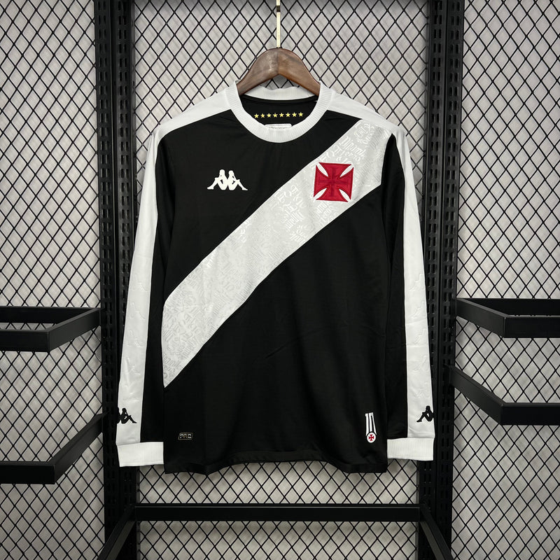 Camisa Vasco Home 24/25 - Kappa Torcedor Manga Comprida