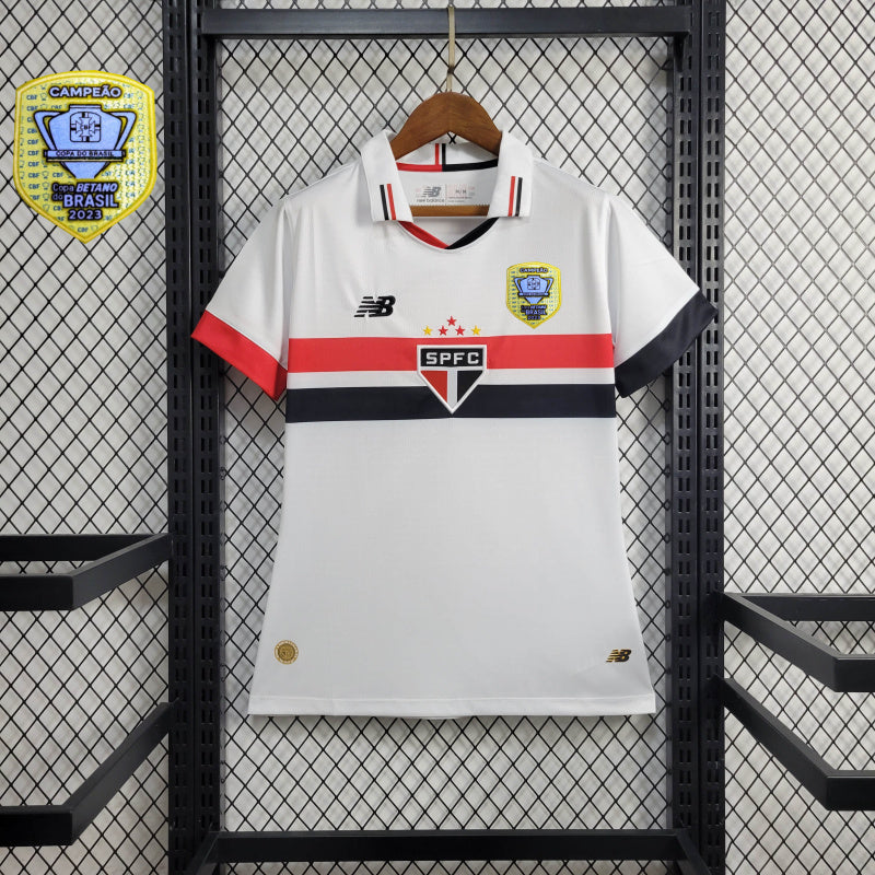 Camisa São Paulo Home + Patch Copa Do Brasil 24/25 - Adidas Feminina