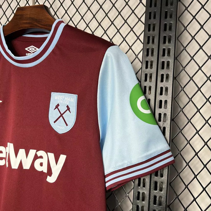 Camisa West Ham Titular 24/25 - Versão Torcedor