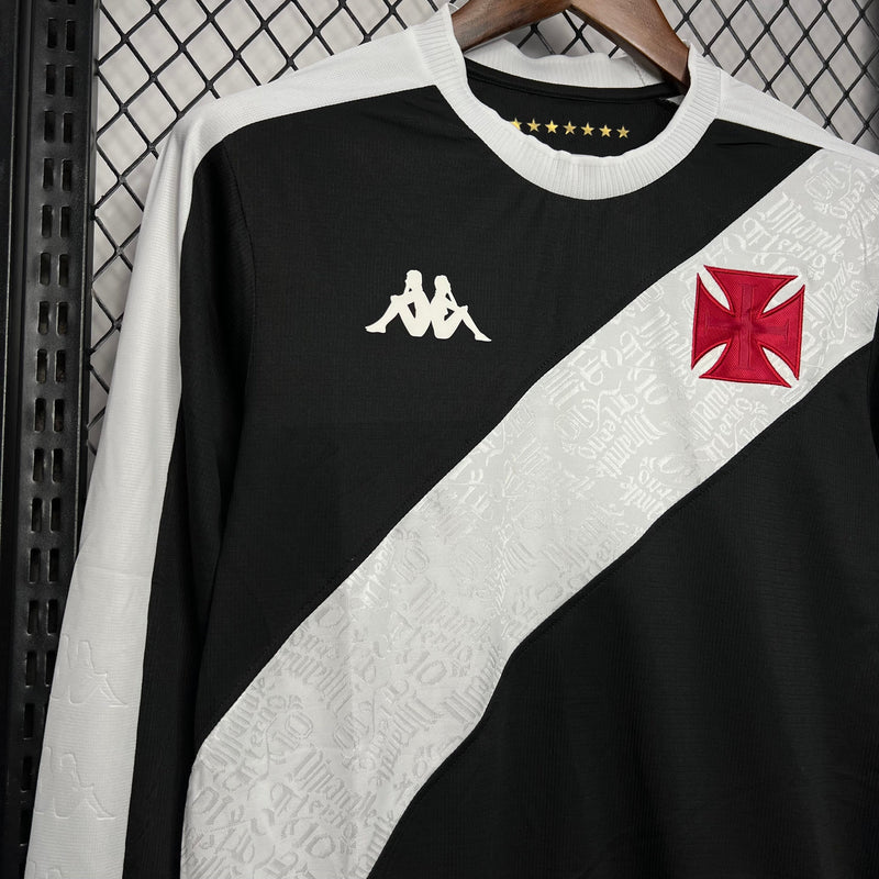 Camisa Vasco Home 24/25 - Kappa Torcedor Manga Comprida