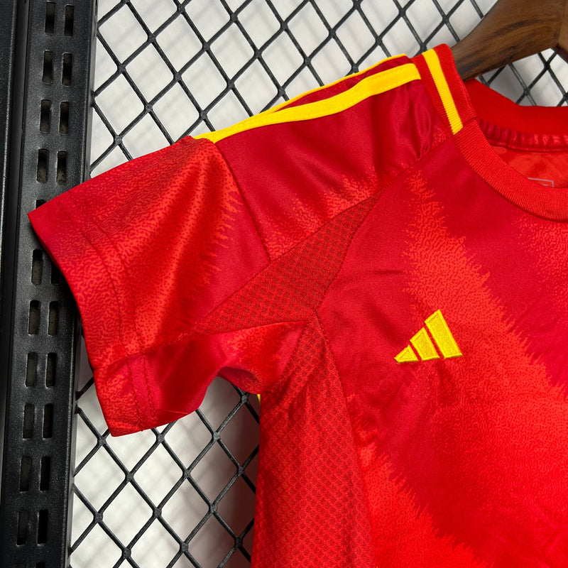 Kit Infantil Espanha Home 24/25 - Adidas Infantil