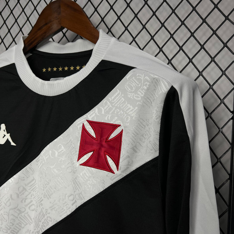 Camisa Vasco Home 24/25 - Kappa Torcedor Manga Comprida